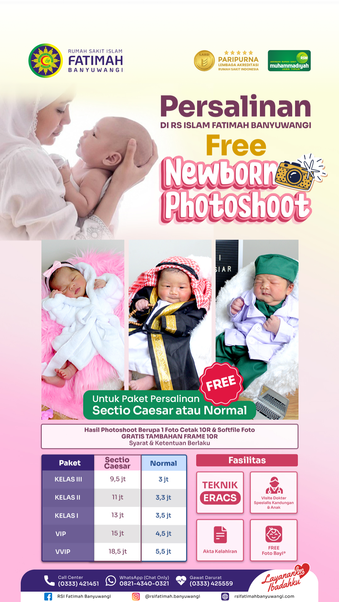 Paket Persalinan Free Newborn Photoshoot